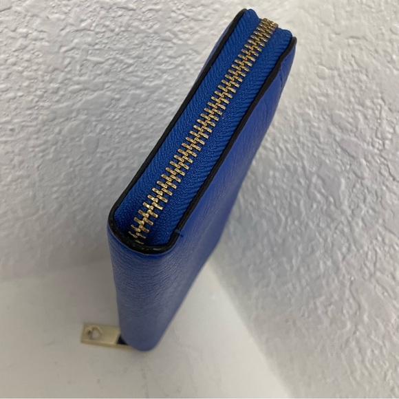 Kate Spade ♠️ New York Continental Zip-Around Royal Blue Wallet - Picture 6 of 11